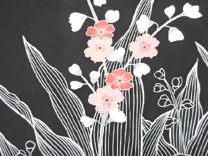 アンティーク　草花模様刺繍絵羽織